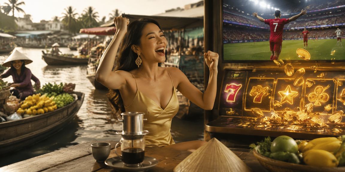 Người chơi slot game tại quán cà phê ở Cần Thơ với giao diện di động
